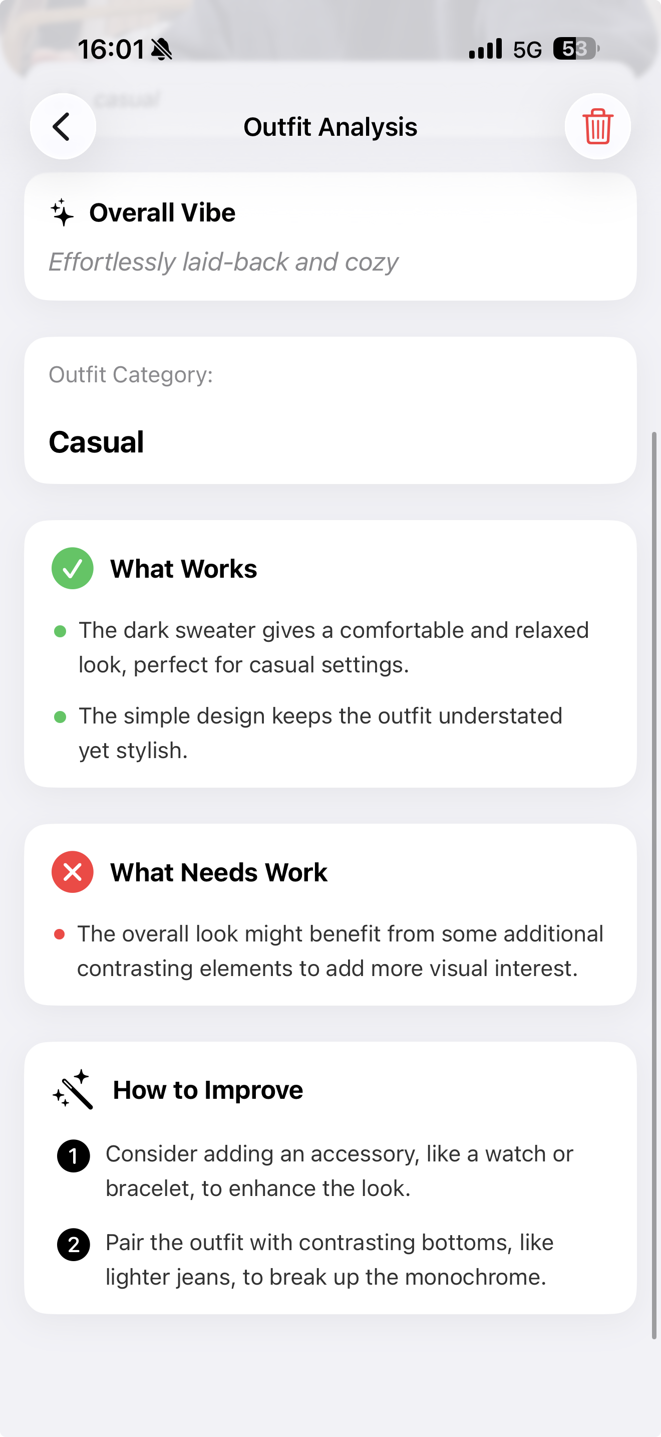 Outfit Analysis Document